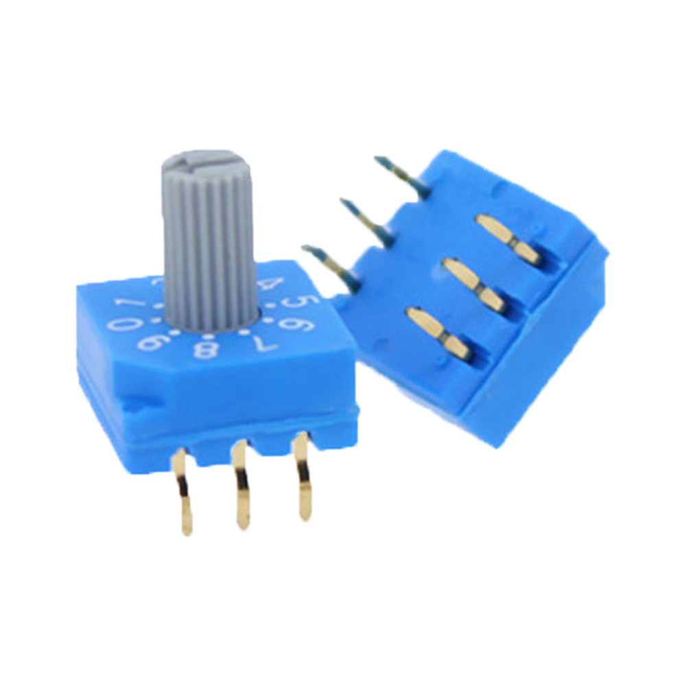 Meet IP67 PCB Thru-hole 3+3 6 Pins 10 Position Rotary Cam Switch