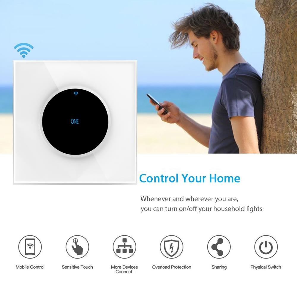 UK Standard 1 Gang 40A WiFi Smart Fan Switch for Water Heater