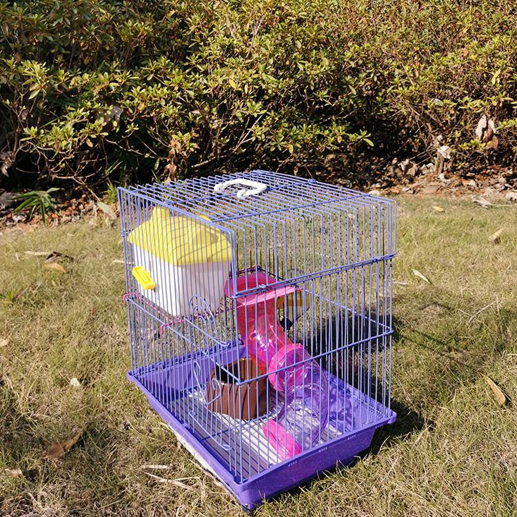 Portable Iron safe environmental Small Pet Mouse Hamster Cage 2#B