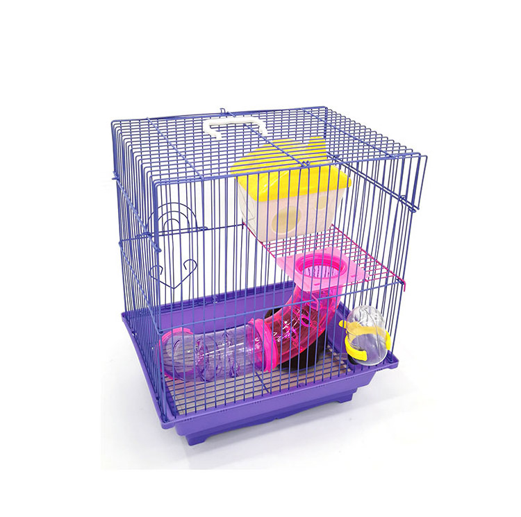 Portable Iron safe environmental Small Pet Mouse Hamster Cage 2#B