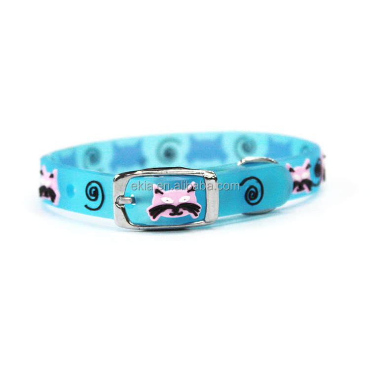 Colorful Small Silicone Pet Dog Cat Collar With Jingle Bell