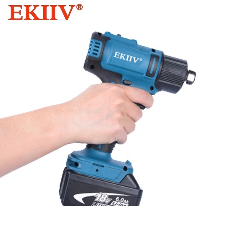 EKIIV portable heat shrink film broiling tool 20v hot air gun cordless heating gun rechargeable heat gun plastic welding tool