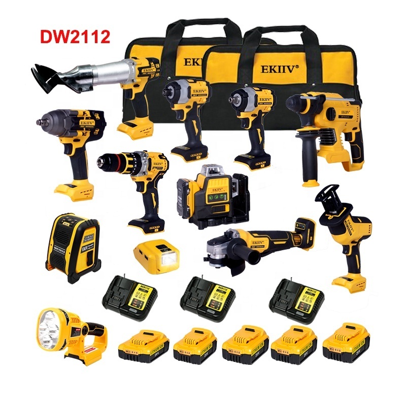 EKIIV Power Tools Set Drill bit Screwdriver Electric Cordless wireless Drill Driver taladro inalambricos With Battery 18v 20v