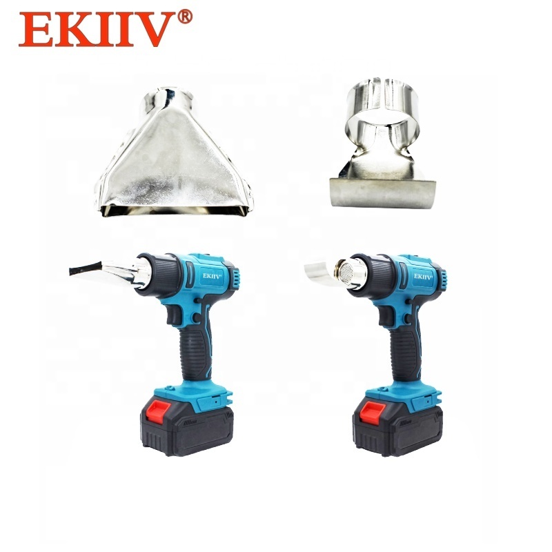 EKIIV Handheld Hot Air Gun Cordless Heat Gun Industrial Home Hair Dryer Temperatures Adjustable Maki 18V Battery Power Tool