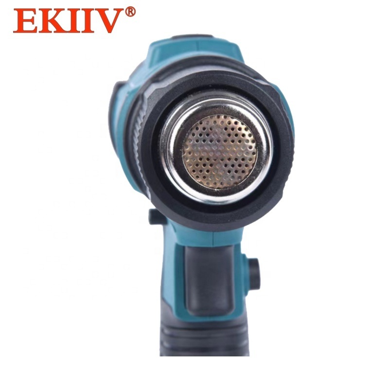 EKIIV Handheld Hot Air Gun Cordless Heat Gun Industrial Home Hair Dryer Temperatures Adjustable Maki 18V Battery Power Tool