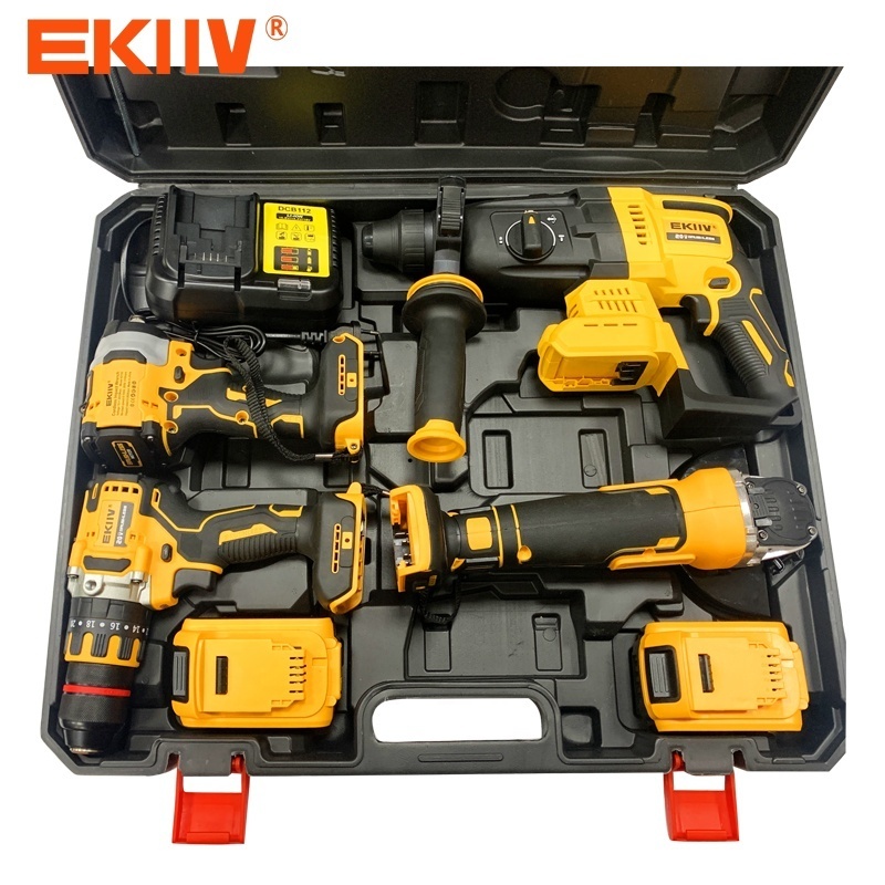 Brushless Angle Grinder 21V Cordless Portable Metal Concrete Cutter Tools Machine 125mm 6.0ah Battery Power Wireless Grinder