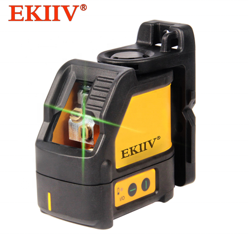 EKIIV factory price Green Laser Level 2 Line 1 Point 360 Rotary Lazer Line  lithium-ion battery Cross line Level