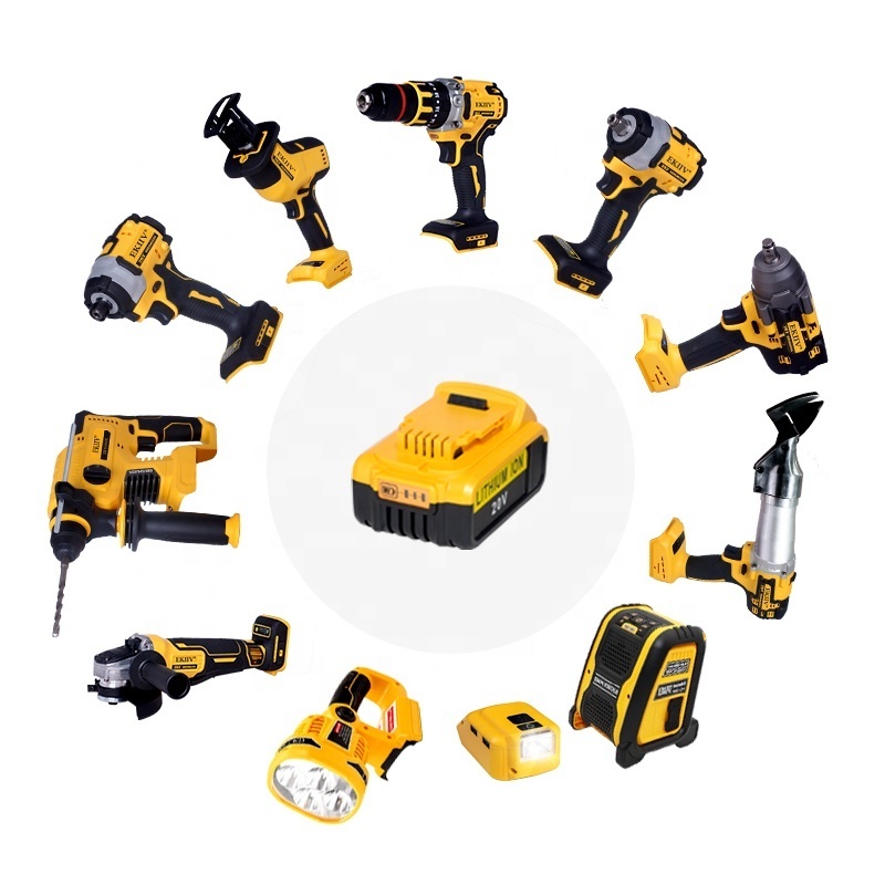 EKIIV 20V Electric Tools Set Mechanic Tool Set Professional 6 pcs Power Cordless Tools Sets Combo