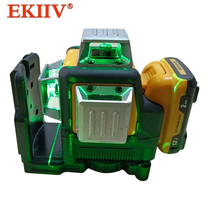 EKIIV DDP shipping 12V 3d 4d 16 lines plane construction tool Premium Grade Professional Green Beam 12 Line laser level 360