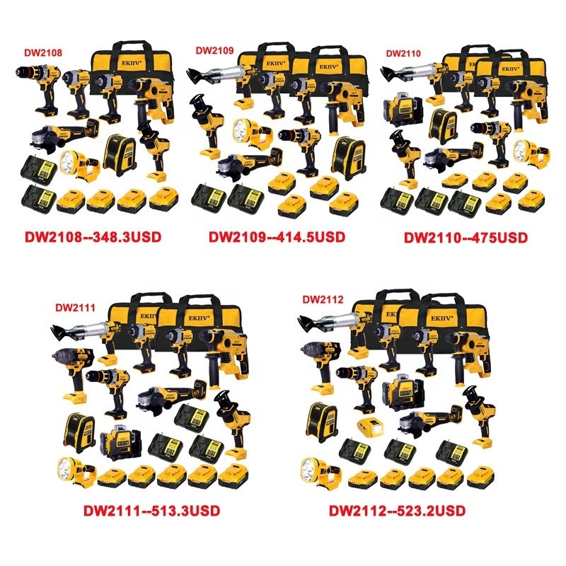 EKIIV handheld industrial grade high-quality cordless brushless drilling rig kit 20V Max electric drilling rig combination kit