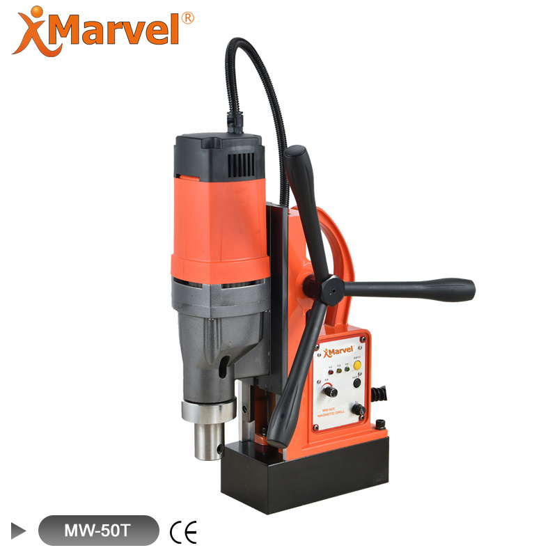 MW-50T 50mm high speed steel twist drill upright iron plate magnetic drilling machine