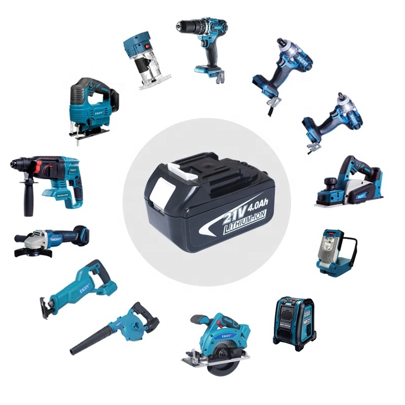 EKIIV complete set of cordless drill power 13-tools 18v 21v Lithium-Ion battery for power craft cordless drill 18v