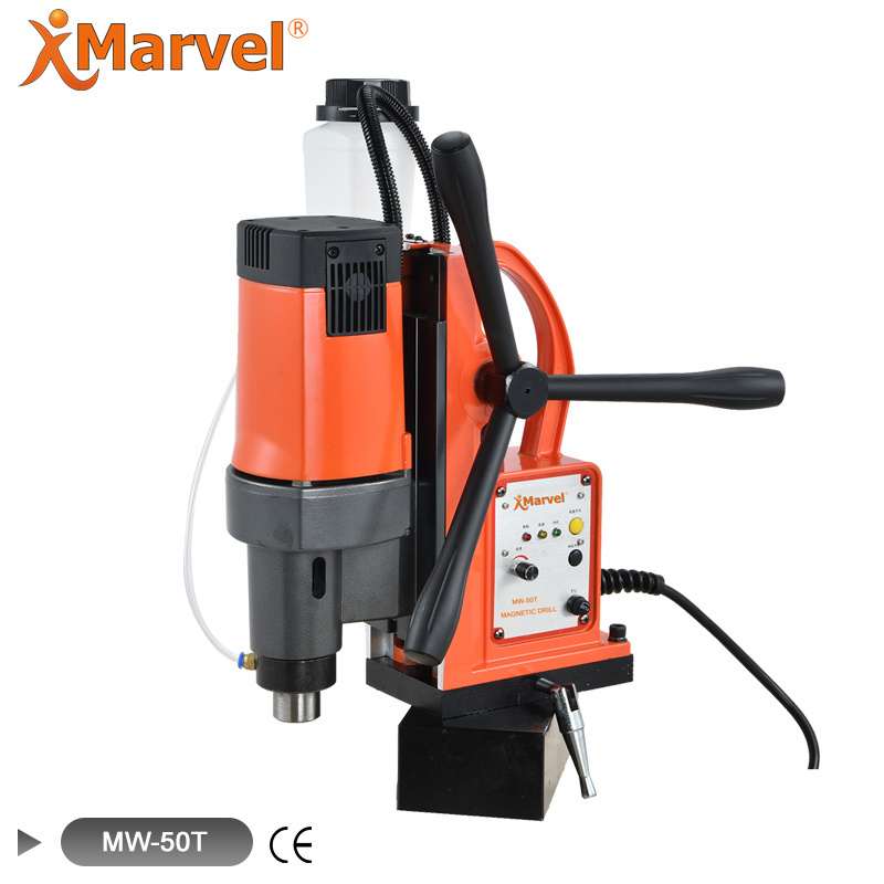 MW-50T 50mm high speed steel twist drill upright iron plate magnetic drilling machine