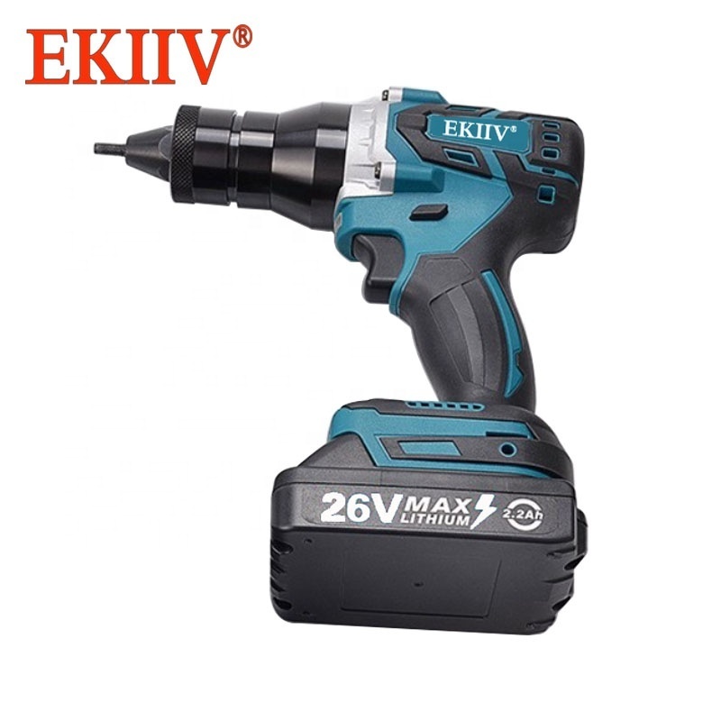 EKIIV Best Sale 20V 21V Electric Cordless Large Pull Force m3 to m12 Automatic Rivet Nut Gun Tool