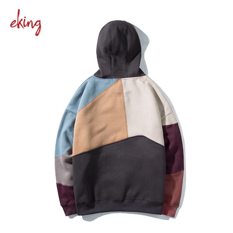 100% cotton sweatshirt different color block hoodies with hood