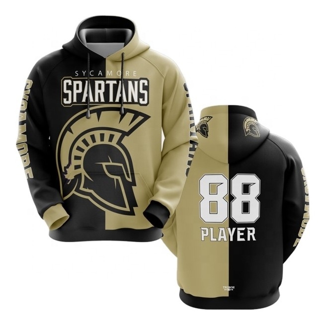 Custom wholesale blank hockey jersey hoodie sublimated hooded LOGO sweatshirt hoodies