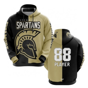 Custom wholesale blank hockey jersey hoodie sublimated hooded LOGO sweatshirt hoodies