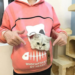 custom zip up Cat Lovers Hoodie Women Kangaroo Cuddle Pouch Pocket Sweatshirt animal lovers Sweatshirt pet carrier Hoodie