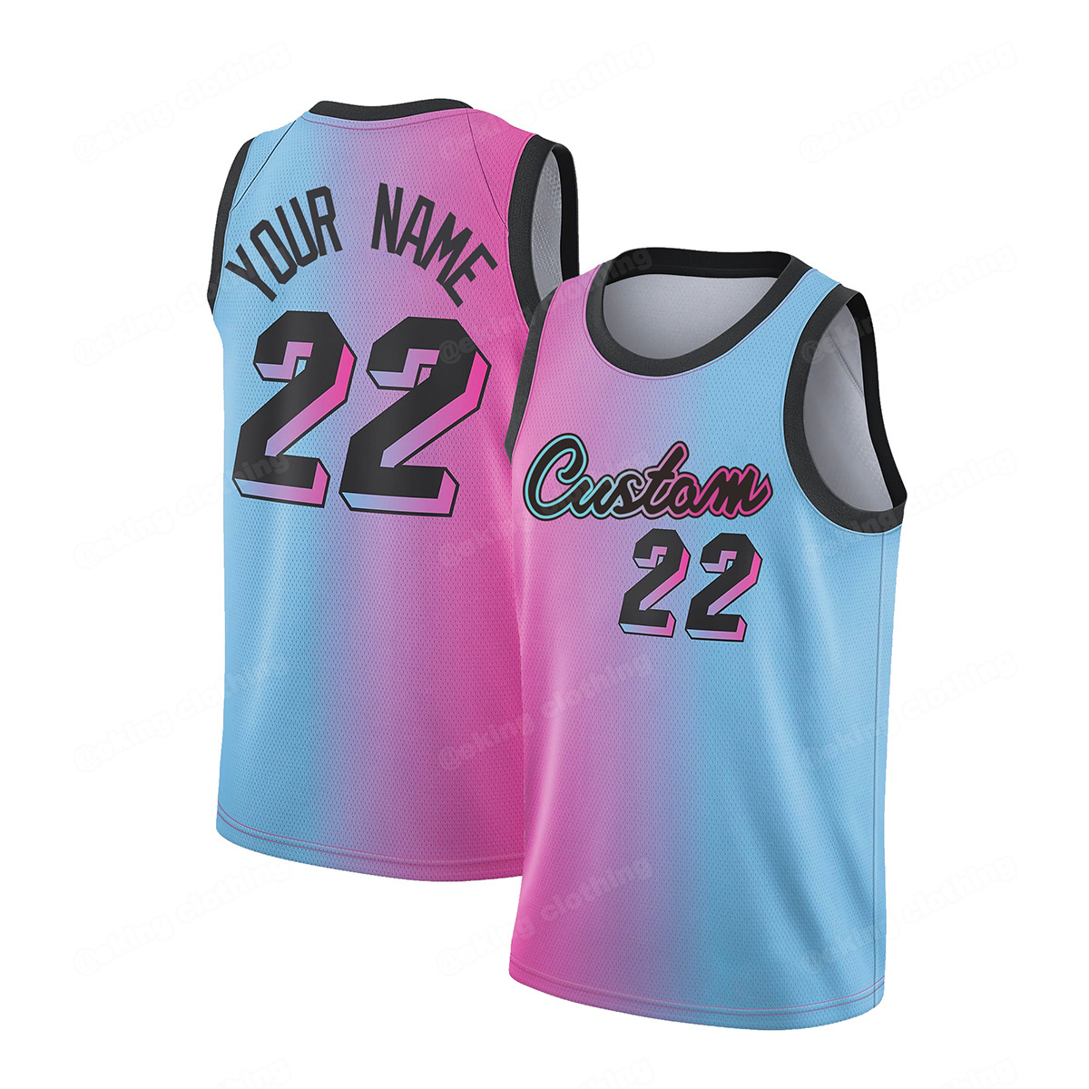 Custom Wholesale Design Retro Sublimation Reversible Basket Ball Kids Singlets Vests Kit Set Shirt Men Basketball Uniform Jersey