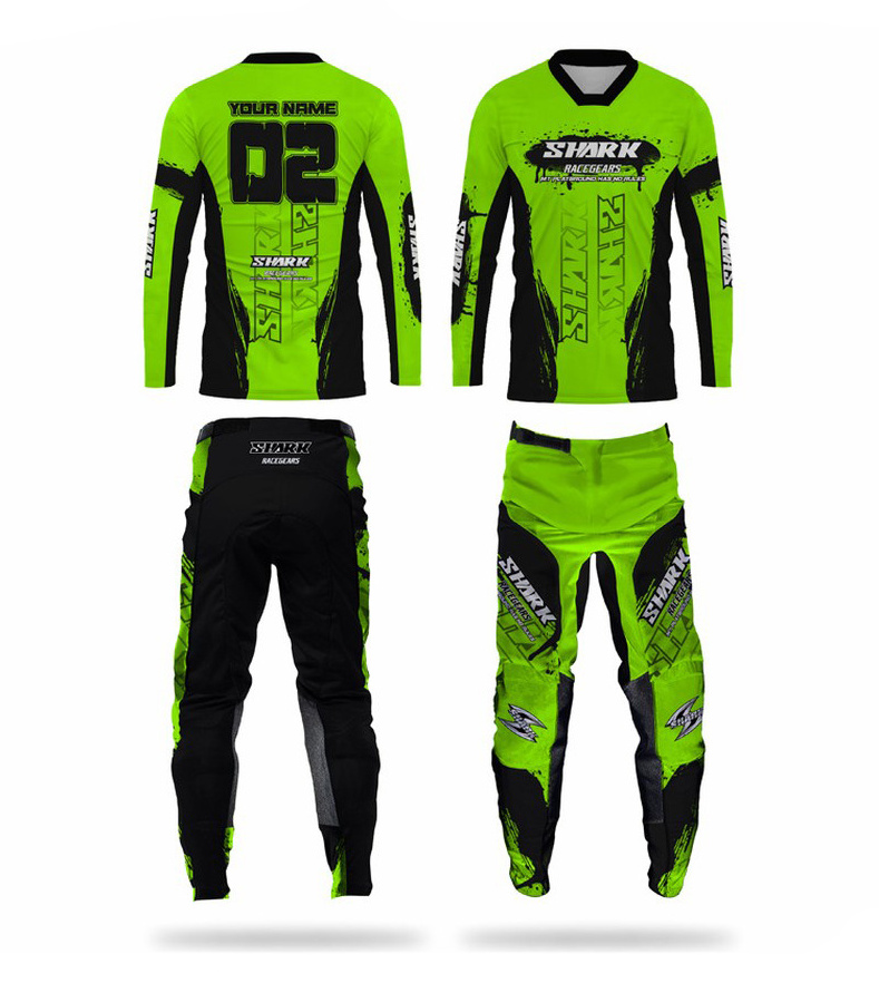 Custom Sublimation Moto Off Race Kid Blank Mountainbike Downhill Dirt Bike Mountain Bike MX MTB Motocross And Pants Shirt Jersey