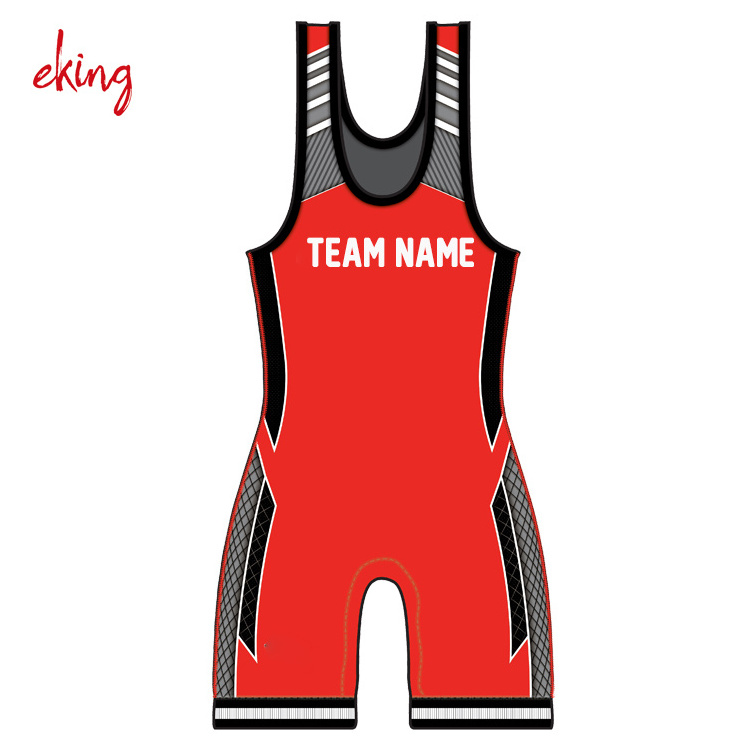 Factory OEM cheap custom wrestling singlets 100% polyester singlets