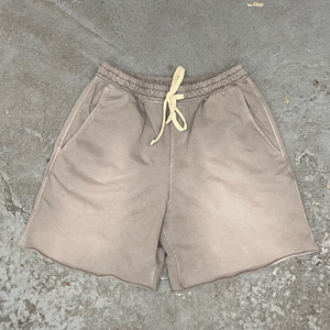 Custom Cut Sew Sun Faded Washed Shorts Summer Cotton Drawstring Blank Jogging Vintage Acid Washed Sweat Shorts