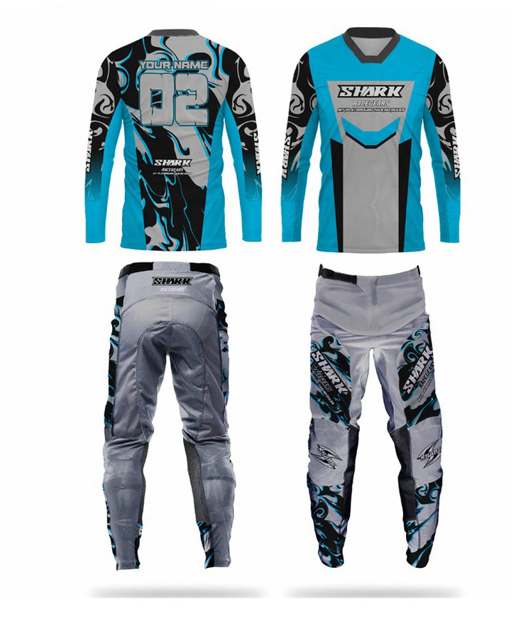 Custom Sublimation Moto Off Race Kid Blank Mountainbike Downhill Dirt Bike Mountain Bike MX MTB Motocross And Pants Shirt Jersey