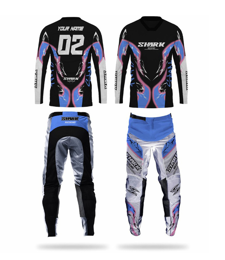 Custom Sublimation Moto Off Race Kid Blank Mountainbike Downhill Dirt Bike Mountain Bike MX MTB Motocross And Pants Shirt Jersey