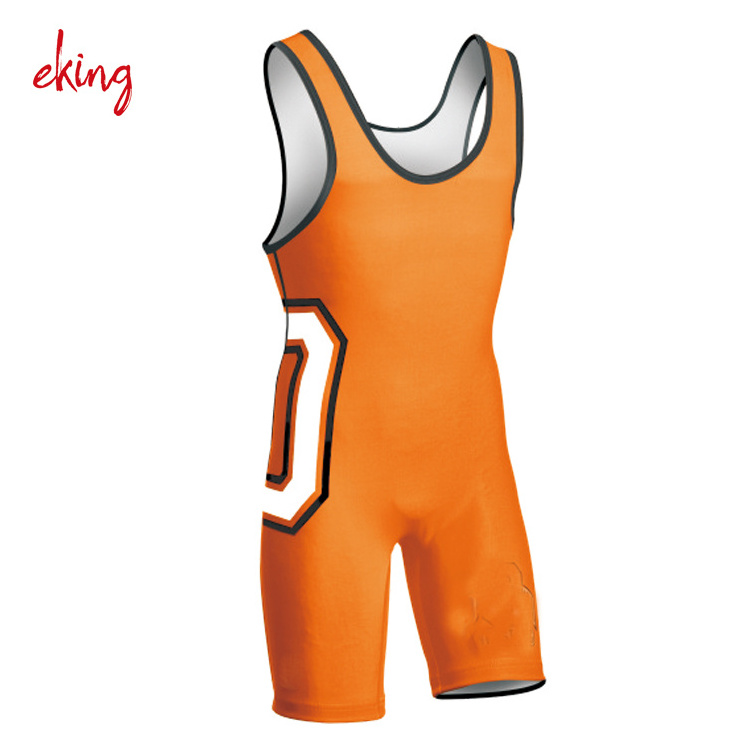 Factory OEM cheap custom wrestling singlets 100% polyester singlets