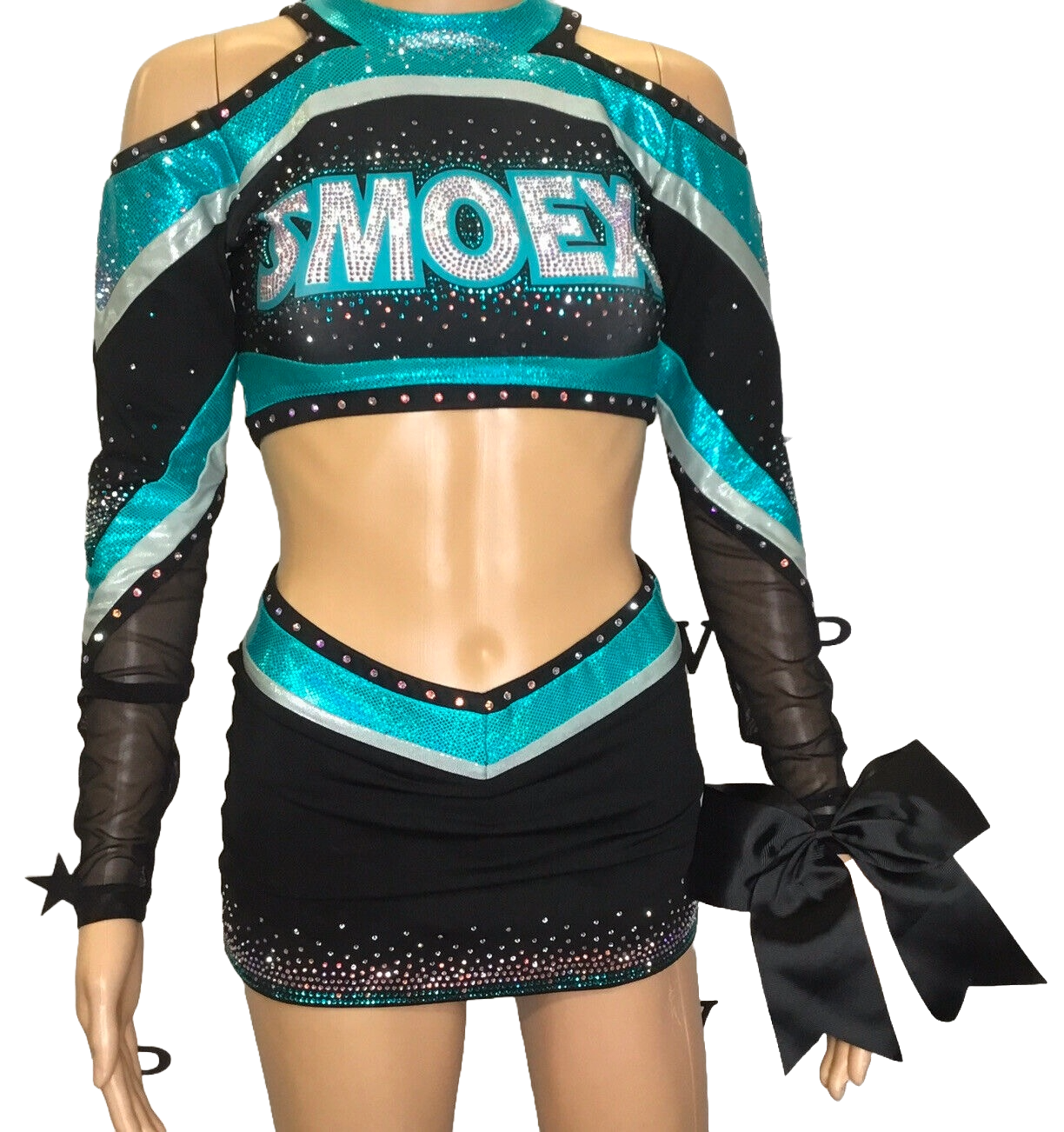 Custom Oem Spandex Rhinestone All Star College Cheerleading Uniforms Sublimation Sexy Kids Red And Black Uniforms