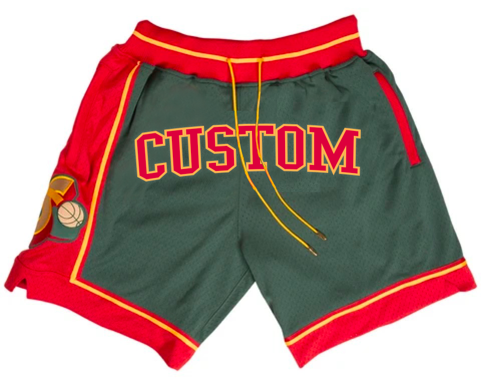 Custom wholesale embroidery boys logo with pocket team mba sublimation kids vintage basket ball retro mesh basketball shorts