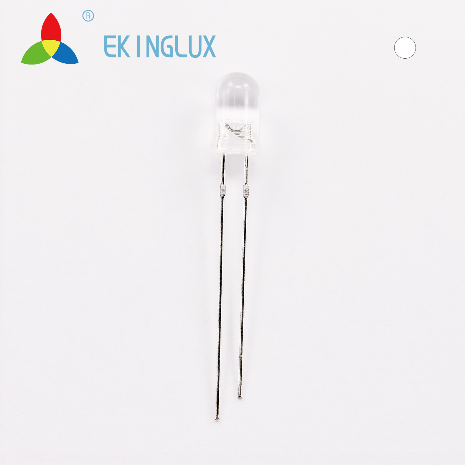 ekinglux hot sales 5mm ultra bright short long leg leds 5mm round led with 45 degree viewing angle  5mm white led light