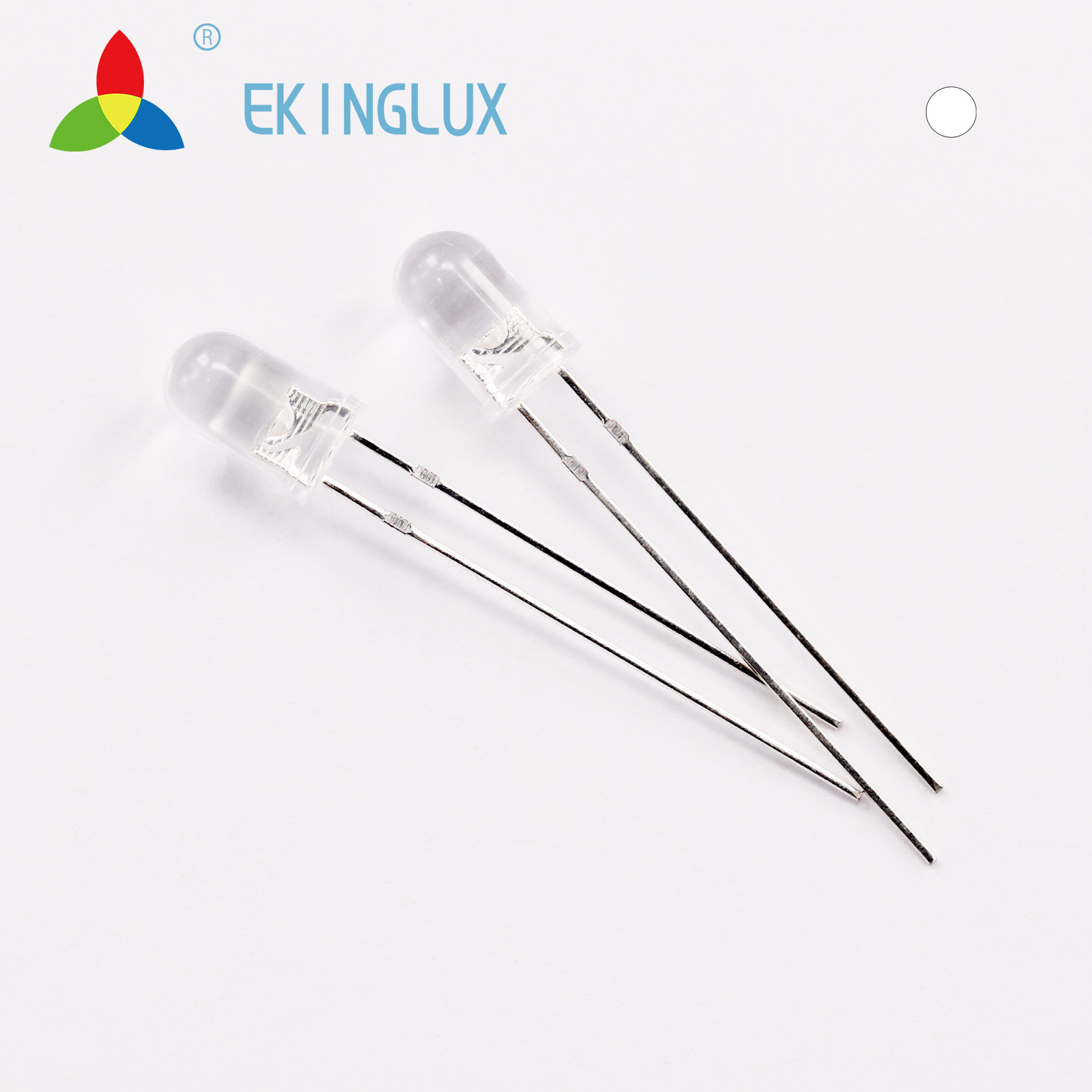 ekinglux hot sales 5mm ultra bright short long leg leds 5mm round led with 45 degree viewing angle  5mm white led light