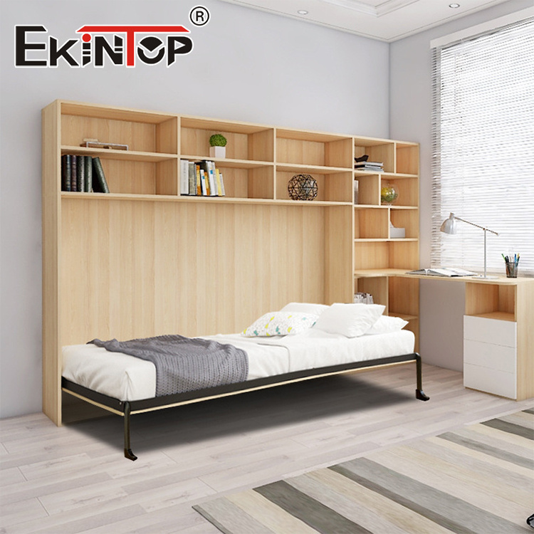 Ekintop space saving bedroom furniture queen size murphy bed vertical rotating