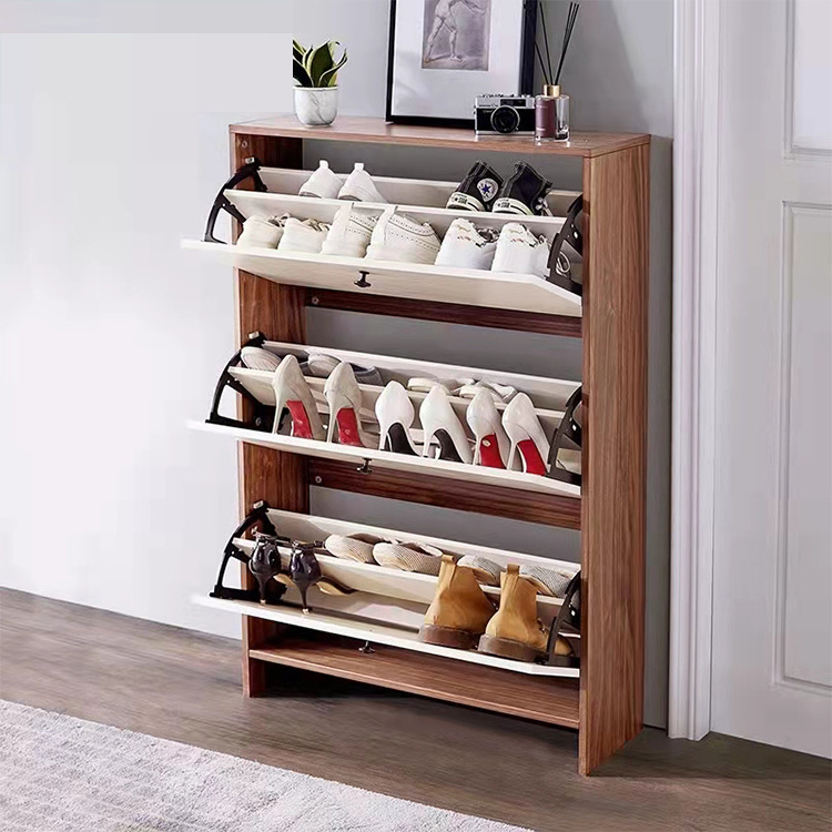 Ekintop living room furniture shoe cabinet with sliding door cheap shoe rack for sale