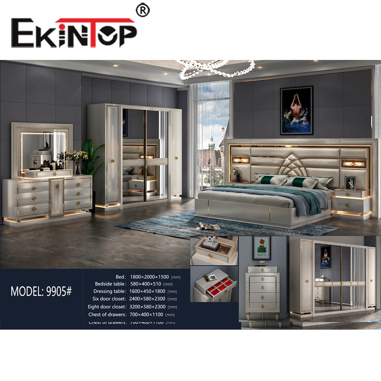 Ekintop luxury new design bedroom sets luxury king size royal bedroom set furniture