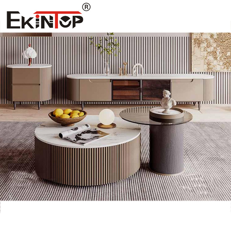 Ekintop high quality popular modern tea table diamond mirrored coffee table