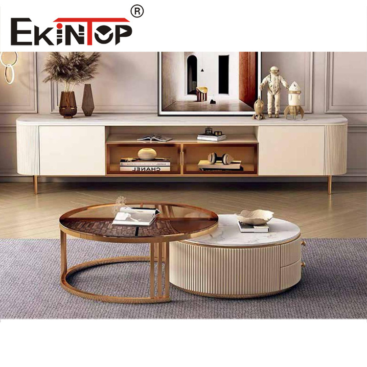 Ekintop high quality popular modern tea table diamond mirrored coffee table