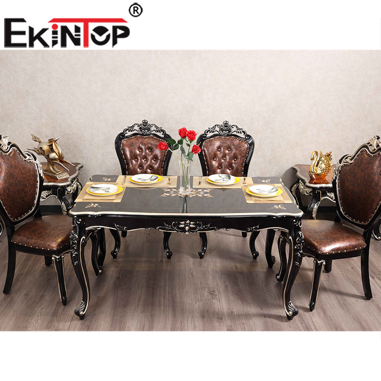 Ekintop popular modern dining table set wooden pictures of dining table chair