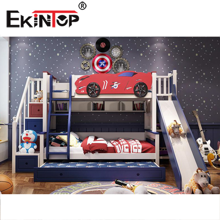 Ekintop hot sale kids car beds queen size kids race car bed children