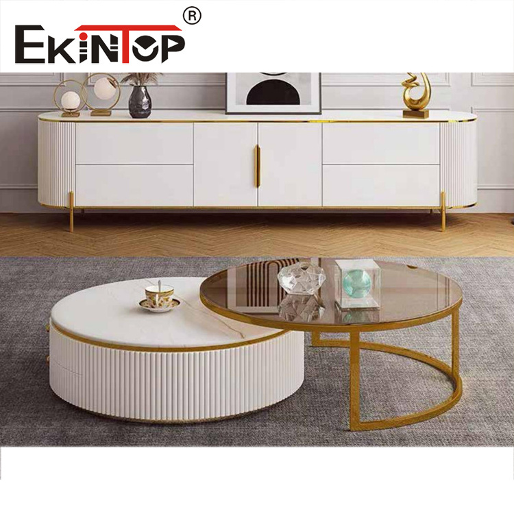 Ekintop high quality popular modern tea table diamond mirrored coffee table