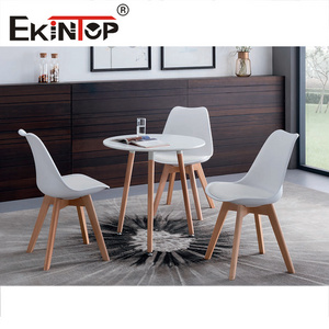 Ekintop Boardroom Tables Meeting Room Wooden Small Conference Table Office Furniture Negotiation Meeting Table and Chair