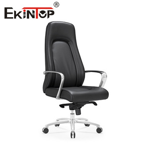 Ekintop Office Furniture Batch Modern Family Rotating Lift Executive Office Chair Manager Ergonomic Leather Office Chair