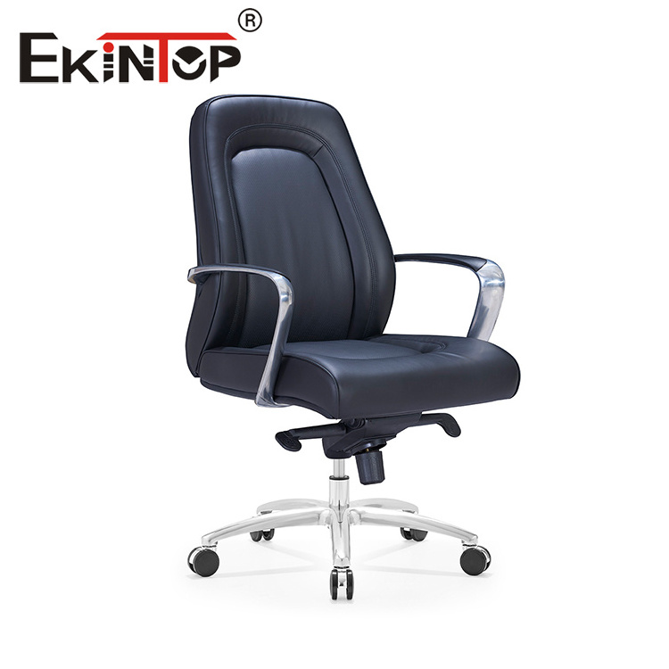 Ekintop Office Furniture Batch Modern Family Rotating Lift Executive Office Chair Manager Ergonomic Leather Office Chair