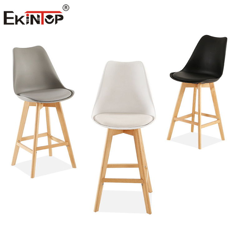 Ekintop bar furniture wooden bar stool wood chair counter height bar stools