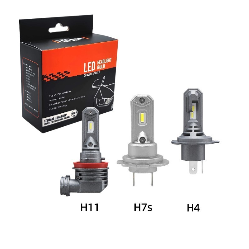 V1 Auto Light Bulbs Fog Light Led Kits H4 H13 9005 9006 H11 H7 Mini Size Led Headlight Bulb