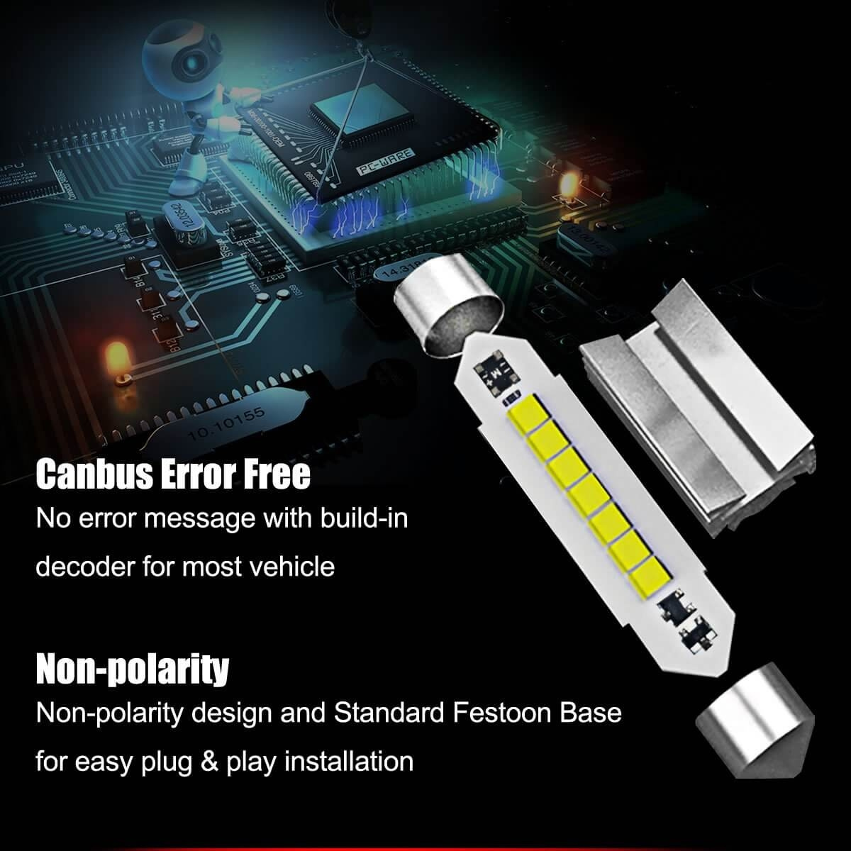 C5W Canbus Led Car Light Bulb Festoon 29MM 31MM 36MM 42MM 44MM Light Festoon Interior Light