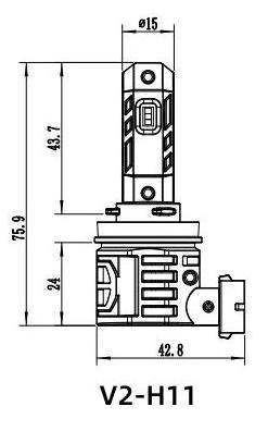 2024 new 60W super canbus 12000LM V2 led headlight bulb h7 led headlight bulb h1 h3 h11 h4 led bulb accessories