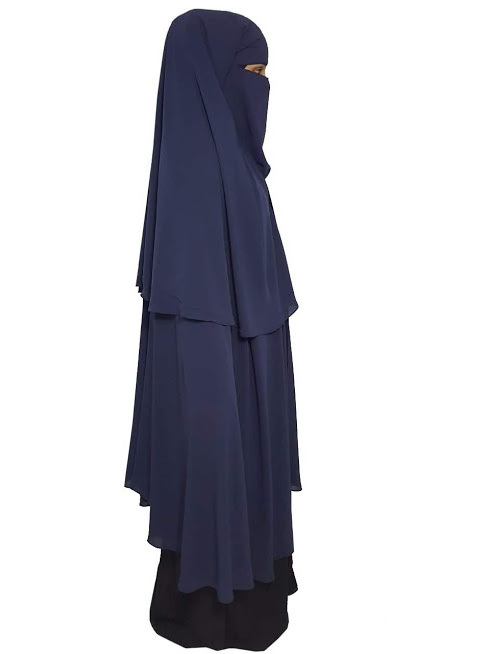 Fashion Traders High Quality Three Layer Niqab With Integrated Hijab Luxury Muslim Women Abaya