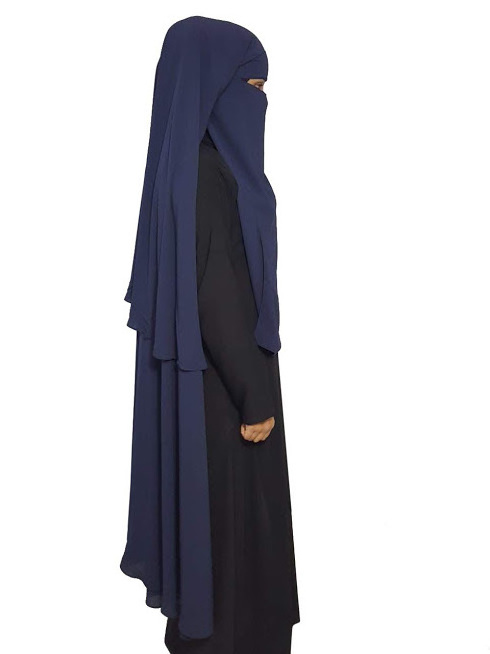 Fashion Traders High Quality Three Layer Niqab With Integrated Hijab Luxury Muslim Women Abaya